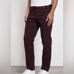 Brunello Cucinelli Burgundy Jeans With Logo IT 50